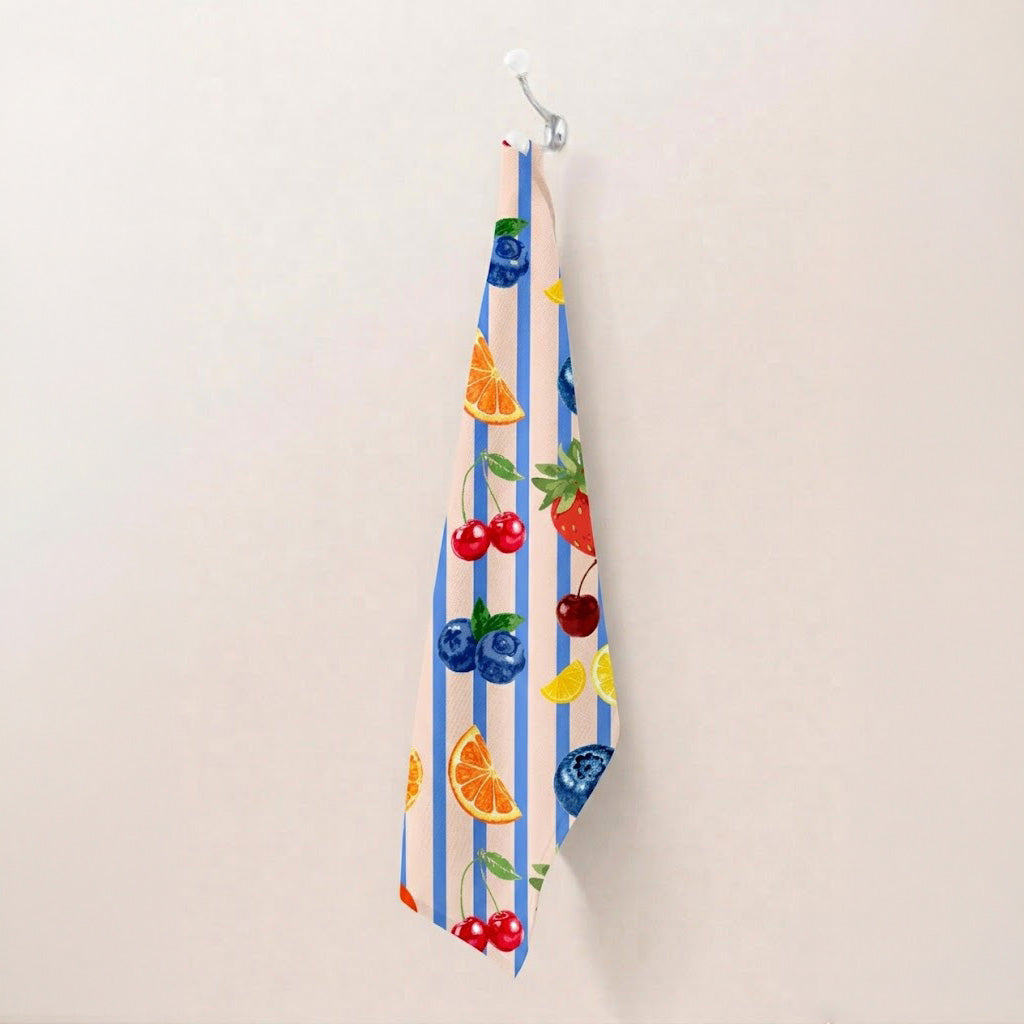 Theedoek met fruitprint (per 4 stuks)