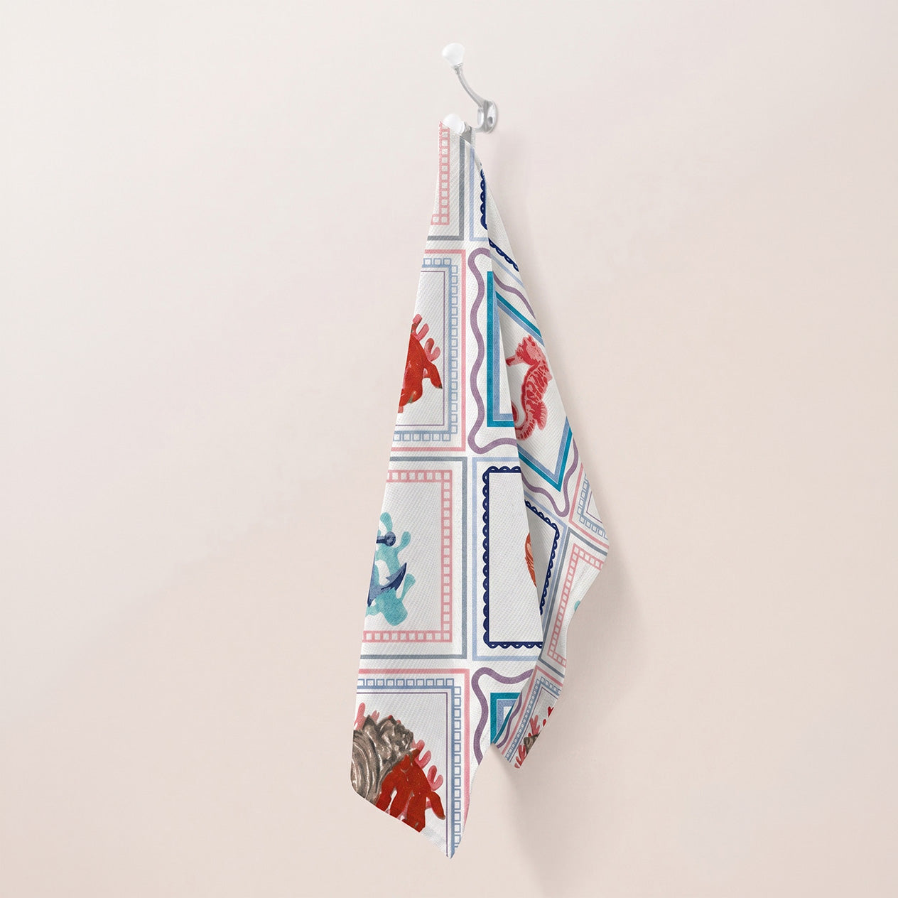 Theedoek mediterrane tegeltjes (per 4 stuks)