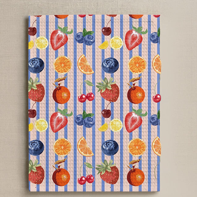 Theedoek met fruitprint (per 4 stuks)